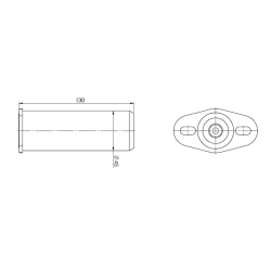 3051068H Svornjak Ø45x130 mm za utovarne platforme Dhollandia